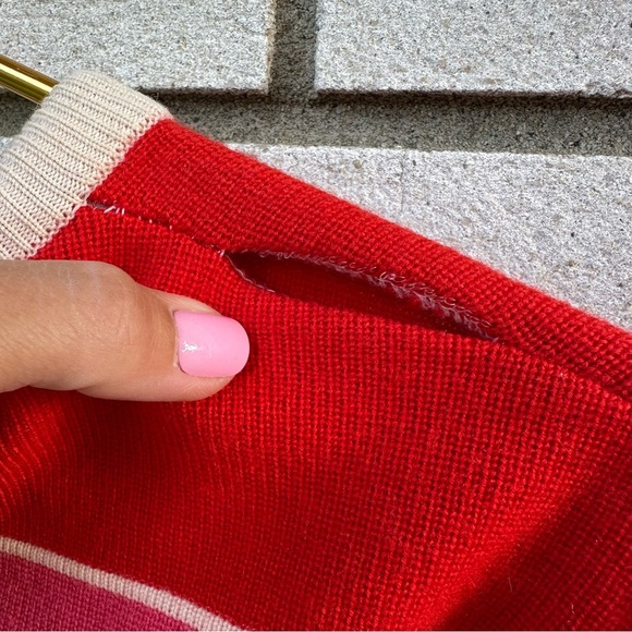 Vintage HEAD 100% Wool Rainbow Grid Sweater Large Made in Hong Kong - Picture 7 of 8